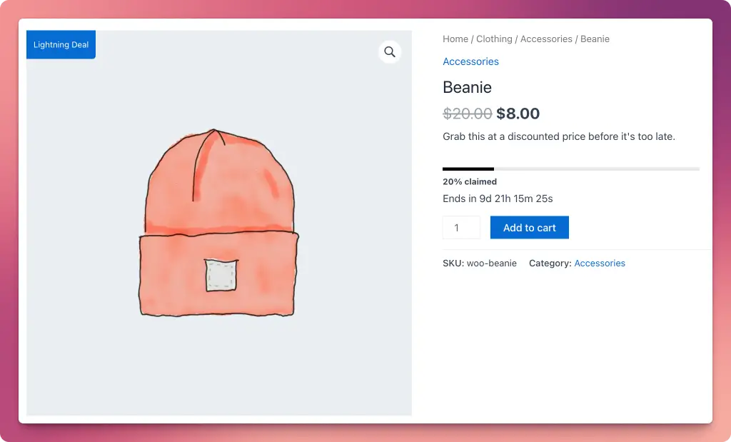 Lightning Deal for WooCommerce
